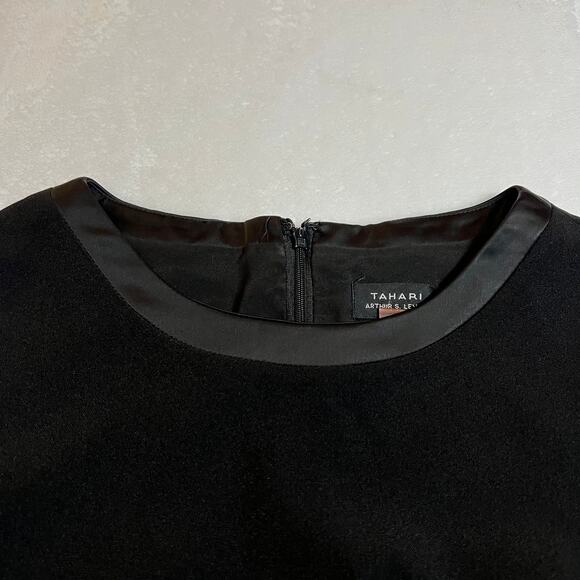 Tahari ASL Sleeveless Round Neck Knee Length Sheath Dress Size 4 Office LBD - Picture 5 of 11